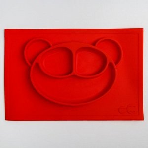 Тарелка детская «Мишутка», силиконовая, антискользящая, цвета МИКС