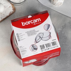 Кастрюля из жаропрочного стекла для запекания Borcam, 3 л, с крышкой