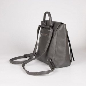 Рюкзак, отдел на клапане, цвет серый