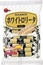 BOURBON White Rollita - песочное печенье в сливочной обливке