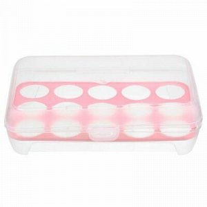 Контейнер для хранения 15 яиц 25х15х6,7см, пластмассовый (Ки