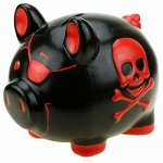 Копилка керамическая &quot;Свинка&quot; &quot;Пират черный&quot; 20см, ручная ра