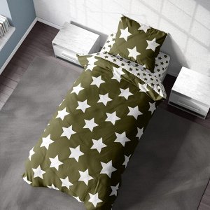 Непоседа КПБ 1.5 перкаль &quot;Crazy Getup&quot; (70х70) рис. 16401-2/16402-2 Khaki stars