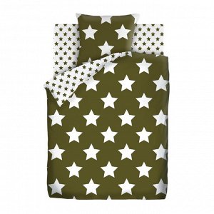 Непоседа КПБ 1.5 перкаль &quot;Crazy Getup&quot; (70х70) рис. 16401-2/16402-2 Khaki stars