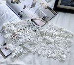Шарф-воротник женский, ажурный, цвет белый
