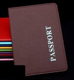 Обложка для паспорта, надпись &quot;Passport&quot;, цвет коричневый
