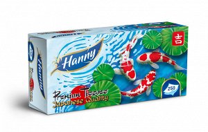 Салфетки-выдергушки HANNY "Japanese Quality", 2 слоя, 250 штук в картонном боксе, продажа стяжками по 5 боксов