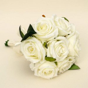 Букет-дублер «Вместе навсегда», белые розы, 9 цветков