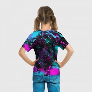 Детская футболка 3D «NEON AMONG US