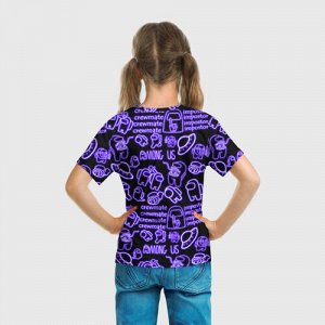 Детская футболка 3D «AMONG US | NEON»