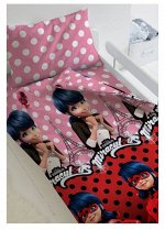 КПБ 1.5 поплин &quot;LadyBug&quot; (70х70) рис. 16245-1/16023-1 Маринет и Леди Баг