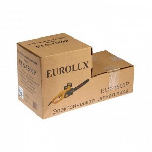 Электропила Eurolux ELS-1500P, 1500 Вт, 12", шаг 3/8", паз 1.3 мм, 45 звеньев