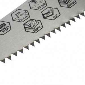 Ножовка по дереву ON 03-01-745, двусторонняя заточка, закаленный зуб 8 мм, 450 мм