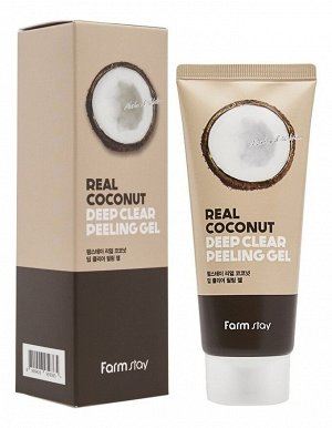 KR/ FarmStay Real Coconut Deep Clear Peeling Gel Пилинг-гель "Кокос", 100мл