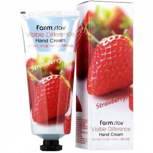 Крем для рук с экстрактом клубники Visible Difference Hand Cream Strawberry 100г