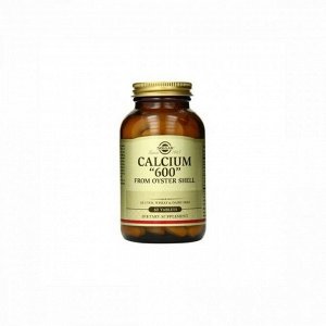 Кальций из раковин устриц с D3  Calcium "600" (from oyster shell with vitamin D3) Solgar 60 таб.