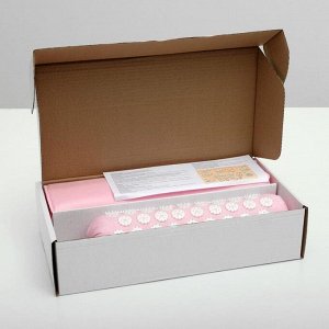 Комплект аппликаторов игольчатых, розовый: «Коврик» на мягкой подложке, 242 колючки, 41х60 см + «Валик», 90 колючек, 38х10 см