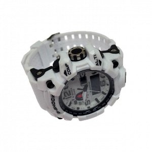 Мужские часы G-Shok в резиновом корпусе с ремешком белого цвета.