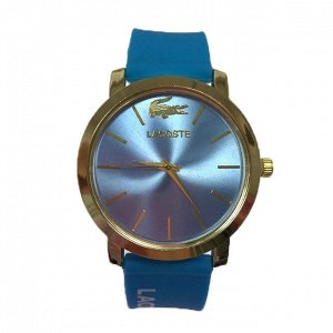 Женские часы Lastella с силиконовым ремешком голубого цвета.