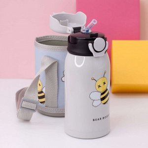 Термос "Case with Bee", white (600ml)