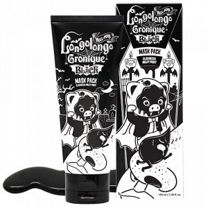 [Elizavecca] Маска-пленка для лица ДРЕВЕСНЫЙ УГОЛЬ Hell-pore longolongo gronique black mask pack, 100 мл