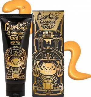 [Elizavecca] Маска-пленка для лица ЗОЛОТО Hell-pore longolongo gronique gold mask pack, 100 мл