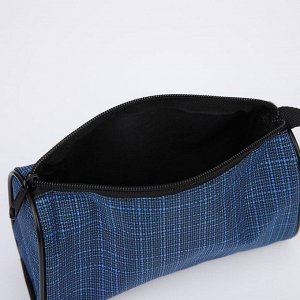Косметичка-сумочка, отдел на молнии, цвет синий