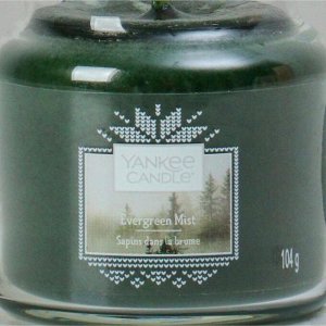 Свеча ароматическая в банке Вечнозеленая хвоя Evergreen Mist, 104 гр, 25-45 ч
