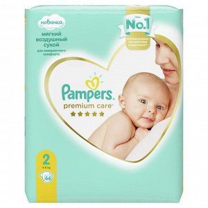 Подгузники Pampers Premium Care Mini (4-8 кг), 66 шт