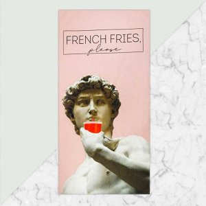 Полотенце "French fries" 70х146 см, 100% хлопок 160гр/м2
