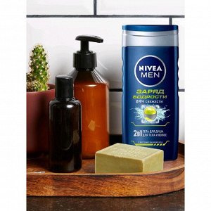 Гель для душа Nivea Men 2 в 1 «Заряд бодрости», 250 мл