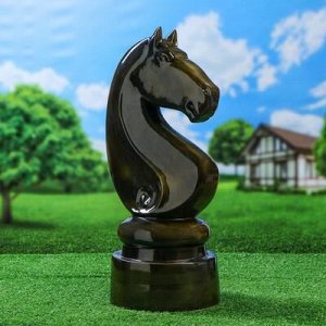 Садовая фигура "Конь", цвет черный, 54 см