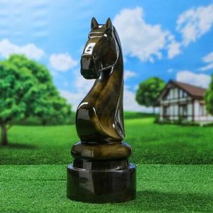Садовая фигура "Конь", цвет черный, 54 см