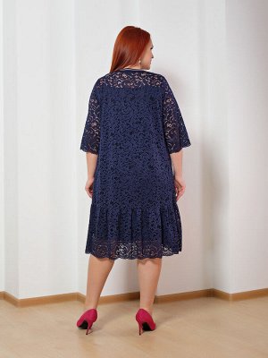 Платье 0028-8 темно-синий
