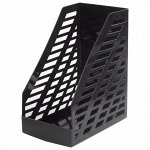 Лоток вертикальный для бумаг BRAUBERG &quot;MAXI-plus&quot; (250х160х300 мм), сетчатый, черный, 237005
