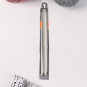 Спицы для вязания, чулочные, d = 4 мм, 23 см, 5 шт