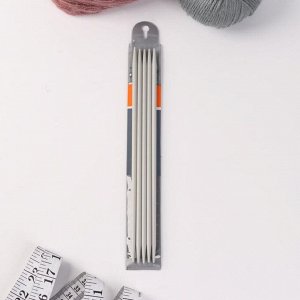 Спицы для вязания, чулочные, d = 5 мм, 23 см, 5 шт
