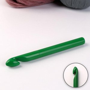 Крючок для вязания, d = 15 мм, 17 см, цвет зелёный