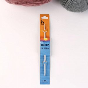 Крючок для вязания, двухсторонний, d = 2,5/3,5 мм, 13,5 см