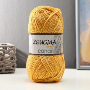 Пряжа "Zeugma" 70% акрил, 30% шерсть 200м/100гр (Z-001 жёлтый)