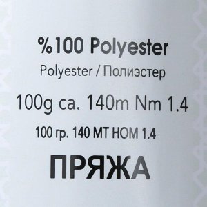 Пряжа "Травка Ayaz" 100% полиэстер 140м/100гр (1000 молочный)
