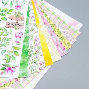 Набор бумаги для скрапбукинга "Spring blossom" 10 листов, 20х20 см