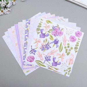 Набор бумаги для скрапбукинга "Majestic Iris" 10 листов, 20х20 см