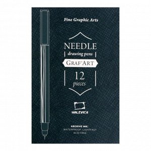Ручка капиллярная для черчения Malevich Graf'Art линер 0.35 мм, чёрный 196003