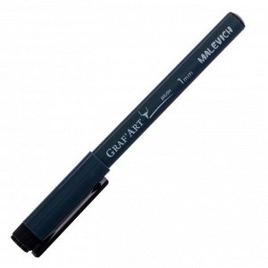 Ручка-кисть капиллярная Malevich Graf'Art, S тонкая, черная 196200
