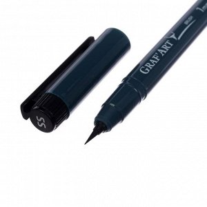 Ручка-кисть капиллярная Malevich Graf'Art, S тонкая, черная 196200