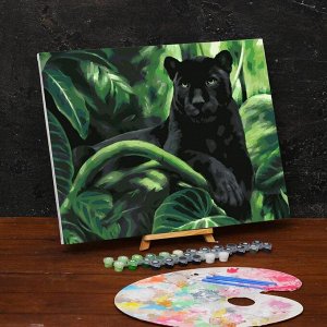 Картина по номерам на холсте с подрамником «Пантера» 40х50 см