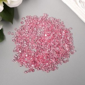 Декор для творчества пластик "Кристаллы розовые" набор 20 гр d=0,12 см