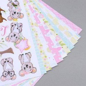 Набор бумаги для скрапбукинга "Puffy Fluffy Girl " 10 листов, 30,5х30,5 см