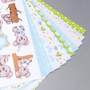Набор бумаги для скрапбукинга "Puffy Fluffy Boy " 10 листов, 30,5х30,5 см